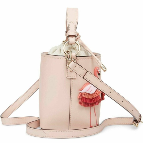 Kate Spade By The Pool Flamingo Pippa Bucket Bag - Picture 7 of 12